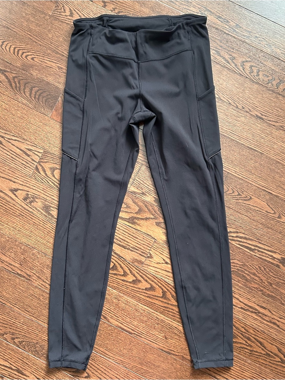 lululemon athletica Kids Black Performance Leggings with Side Panels